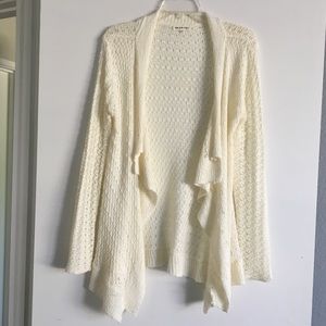 Cream Lightweight knit cardigan